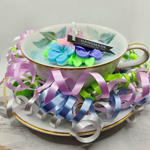 Vintage Noritake ✦ China Dawn 5930 Candle ✦ Soy Wax Cherry Blossom Floral Melt - Picture 8 of 11